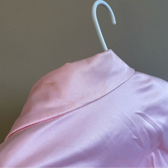 Zara Baby Pink Satin Long Line Blazer – Size XS GUC - Picture 9 of 16